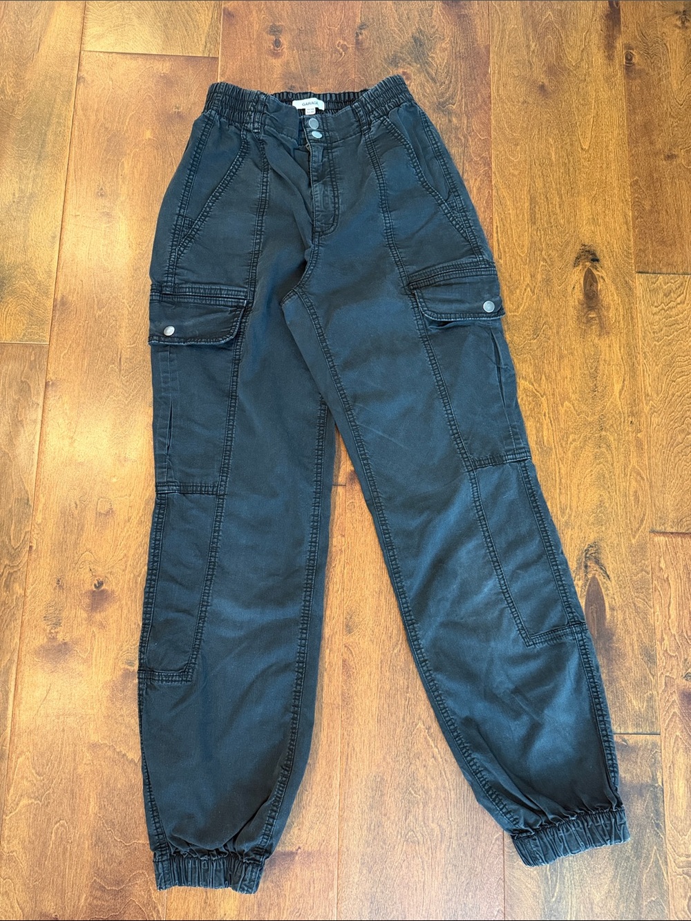 Garage Black Cargo Jogger Pants